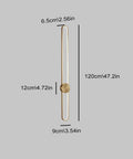 Slick Modern Wall Sconce Light Fixture Offering Three Color Temperatures And Built In Led Bulbs dimensions in centimeters and inches