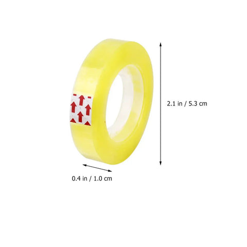 Dope 12 Pack 11mm X 30m BOPP Packing Tape roll with measurements showing 2.1 in / 5.3 cm and 0.4 in / 1.0 cm.