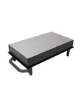 Professional Grade Dead On Precision Resin Print Bed Replacement Plate For Desktop Resin Printers, solid black surface with handle.