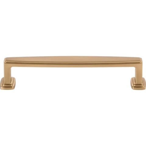Richard Cabinet Pull Satin Bronze 128 Mm Center To Center With Stately Step Profile and Soft Square Shape front view