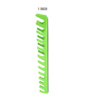 Green Magnetic Wrench Organizer Tray for Tool Boxes and Drawers, vertical side angle showing 12-wrench rail design.