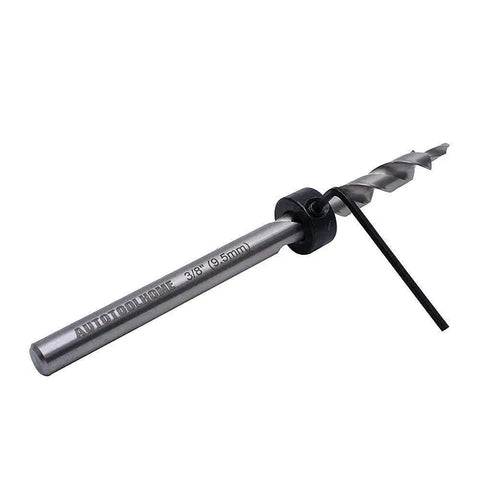 Three Eighths Inch Drill Bit With Depth Stop Collar For Pocket Hole Jig Master System, Six Point Five Inch Length, Replacement Twist Bit