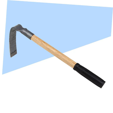 Heavy Duty Garden Hoe With Long Wooden Handle, Thick Steel Blade, Anti Skid Grip, Easy To Use Weeding Tool For Home Gardens, Beds And Lawns