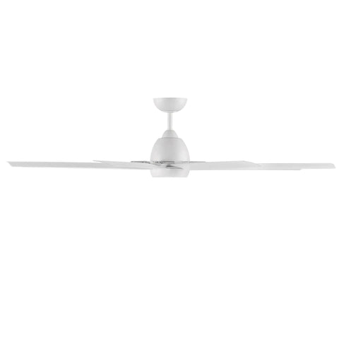Super Chill Outdoor Ceiling Fan For Patios And Decks With Easy Peasy Smart App Control And Remote In Slick Matte White Finish overhead view