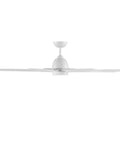 Big Kahuna 66 Inch Outdoor Ceiling Fan With App Control and Remote for Patios Decks and Porches in Matte White, showcasing sleek design with 4 blades.