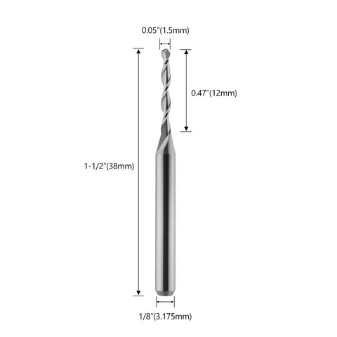 Top Tier Carbide Ball Nose End Mills With Dual Flutes For Smooth Cnc Routing And Precise Engraving On Wood Pvc Mdf Hardwood Built Tough One Eighth Shank With Sixteenth In Cut Diameter Pack Of Ten showing dimensions and features