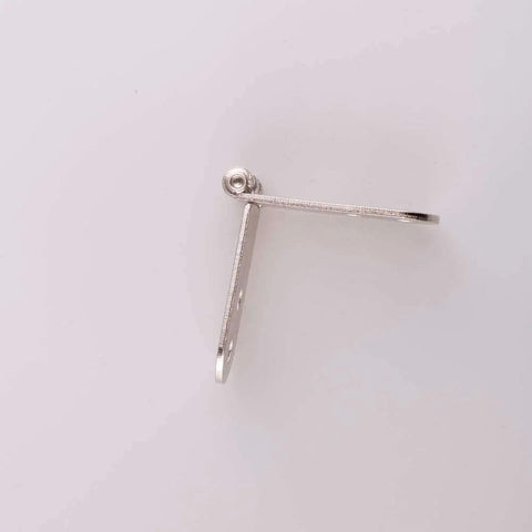 Side view of 8 Pieces 180 Degree Folding Flush Hatch Hinges For Sewing Tables And Folding Desks, zinc alloy material.