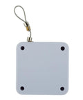 Back view of Punch-Free No-Drill Automatic Sliding Door Closer 1200G With Quiet Auto Return, white finish, silver cable attachment