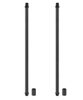 Dope Double End Threaded Lamp Rod Kit 400mm Carbon Steel M10 pipe stems with coupling nuts, set of two for lamps and chandeliers