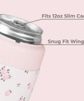 Slim Can Cooler For 12 Oz Cans, Stainless Steel Insulated Can Holder That Keeps Drinks Ice Cold And Hands Dry