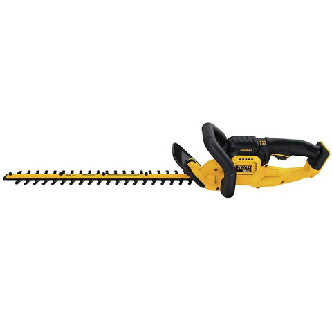 Powerful 20V Max Cordless Hedge Trimmer With 22 Inch Laser Cut Blade, Tool Only, side view against white background, DCHT820B