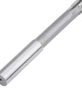 HSS H7 reamer with silver cylindrical shank and fluted cutting end for bore machining