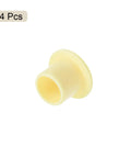 Heavy Duty Flanged Sleeve Bearings With 8mm Bore And 10mm Outer Diameter Self Lube Pom Bushings Built Tough For Slick Operation Oil Free Design Yellow 4 Piece Pack, single yellow flange bearing view.