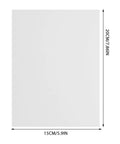 Image of a white vinyl sheet from a Self Adhesive PVC Siding Patch Kit With 10 Sheets For Quick Wall Panel And Fence Hole Repair Easy No Mess Peel And Stick Application And Maintenance Durable Vinyl Patches For Exterior Surfaces. Dimensions shown are 15cm x 20cm.