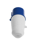 Tough As Nails 32A Industrial Three Pin Plug Built For Rough Job Sites featuring blue top and white body for secure power delivery.