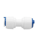 White plastic Push To Connect Quick Connect Fitting No Tools Needed For Three Eighths Inch Tube OD Water Filtration RO System Leak Proof Connection