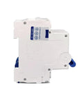 Rock Solid 2 Pole MCB Arc Fault Circuit Breaker 16 Amp 400 Volt AC Switch C Type Electric Protector side view for workshop use.