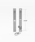 Sliding Glass Patio Door Handle Set Flush Mount Non-Keyed With 6-5/8 Inch Screw Hole Centers White DL-502 Replacement Hardware