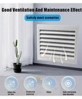 Heavy Duty 19X19 Aluminum Return Air Vent Cover With Removable Mesh Filter And Louvered Wall Grille For Hvac Systems, showing airflow adjustment and filter features.