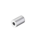 Aluminum Wire Rope Stop Sleeves For 3/64 Inch Cord 100 Pack Fast Crimp Hardware with smooth polished finish.