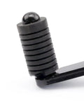 Close-up of the rubber-tipped end on Left Gear Shift Lever For Honda CBR250R 2011 2018 And CBR300R CB300F 2014 2020 Slick Stainless Steel Shifter Pedal Upgrade Durable Replacement Part For Easy Smooth Gears Enhanced Look And Strength.
