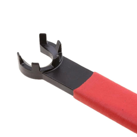 Close-up of Premium ER16M Collet Wrench Spanner Tool Kit With Non Slip Cover, heavy-duty design for CNC milling.