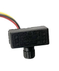 Smooth Flow Control For Your 12V Electric Sprayer Pump Adjustable Governor Speed Regulator Switch close-up view of controller with wires.