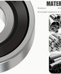 heavy duty ball bearings 6205 ZZ with corrosion resistance and smooth, antirust material for high speed machinery
