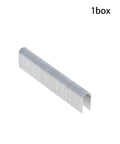 Hella Tough F25 Pneumatic Nailer Staples With 1000 Count U Shaped Brad Nails High Carbon Steel Construction, U shaped staples in box.