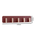 Built Tough Wall Mount Coat Hooks Heavy Duty Multi Purpose Organizer Zero Drama Install Super Slick Frosted Finish decorative wall hook with 5 hooks, measuring 270mm x 55mm.