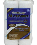 Pro Microfiber Paint Roller Cover 9 Inches Wide With Three Eighth Inch Nap Built For Smooth Drywall And Ceilings White Sleeves in a contractor pack.