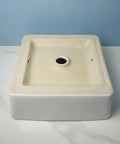 USZWBY Vessel Sinks Bathroom Vessel Sink Modern Simple Balcony Ceramic Single Basin Apartment Hotel Art Countertop Washbasin Bathroom Bowl Sink top view on marble surface
