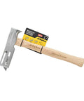 No Sweat One Hand Nail Setup Game Changing Magnetic Face Roofing Hatchet With Solid Forged Steel Head And Handy Utility Blade Sweet For Quick Dry In And House Wrap Projects That Contractors Straight Up Adore, shown with hickory handle.