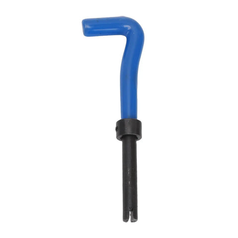 Jiawu 131 Piece Metric Thread Repair Kit With Sturdy Helicoil Tools For Auto Jobs, Includes M5 To M12 Inserts, Taps, Drill Bits And Wrench So You Can Totally Fix Stripped Bolts Easy Peasy Like Sunday Morning. Blue thread insert wrench with black steel shaft