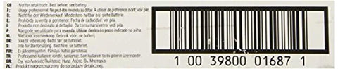 Label for Heavy Duty AAA Alkaline Batteries 24 Pack showing usage instructions and barcode.