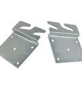 Heavy Duty Universal Bed Rail Hooks Lock Firm Headboard Connectors Knock Out The Squeak Mounts in metal, 96 x 93 mm size.