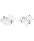 Rock Solid Heavy Duty Self Closing Gate Hinge With Zinc Plated Steel Bearing Core for smooth operations, two metal hinges.