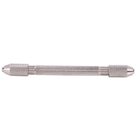Four Point Three Inch Metal Hand Drill With Double End Pin Vise Chuck For Jewelry And Watch Repair Pro Grade High Accuracy Precision Tool Twist Drill Bit Holder Durable Metal Construction For Tiny Parts And Delicate Beadwork, 4.3-inch metal body