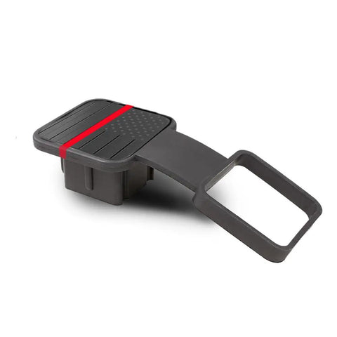 2 Inch Trailer Hitch Cover Dust Proof Plug Square Mouth Protector with American Flag for Receiver Tube Cap Black Red Line TPU
