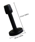 Stainless Steel Door Stopper 2 Pack With Handy Protective Buffer For Home Office And Store Use No Fuss Wall Guard dimensions
