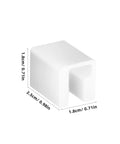 Close-up of Eight Pack Silicone F Shape Corner Protectors emphasizing size and shape, no drill install kid safe soft edge guards for furniture