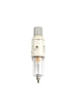 Pro Grade AFR 2000 G1 4 Air Filter Regulator FRL Unit With Drain For Compressed Air Systems shown in side view.