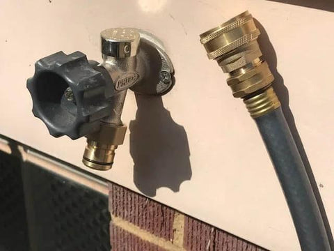 Heavy Duty Built Tough Three Quarters Inch Full Flow Garden Hose Quick Connect Fittings Lead Free Brass Full Port Connectors Coupler