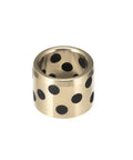 Straight Up Solid Cast Brass Sleeve Bearing Bushing 20MM Bore X 26MM OD X 20MM Length with black dots for self-oiling machinery use.