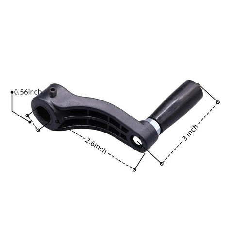Top Notch Replacement Drill Press Table Crank Handle For Smooth Raise Lower Adjustments On Bench Drills With No Fuss Operation And No Sweat Quick Installation, 3 inch black handle.