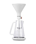 Elevate Your Daily Grind With This Dope 3-In-1 Coffee Kettle, Cold Brew And Ice Drip Maker, Manual Filter Teapot For Smooth Lattes And Cappuccinos, Matte Black Finish, sleek white cold brew kettle with glass pitcher.