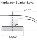 Spartan Design Grade 2 Commercial Duty Door Lever ADA Satin Chrome Finish Keyed Entry Two And Three Quarters Inch Backset UL Rated SC1