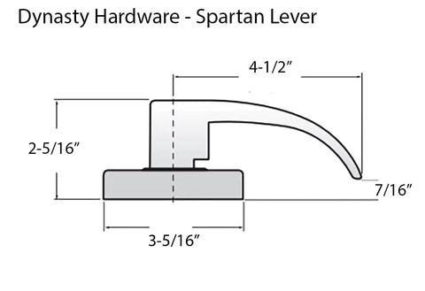 Spartan Design Grade 2 Commercial Duty Door Lever ADA Satin Chrome Finish Keyed Entry Two And Three Quarters Inch Backset UL Rated SC1