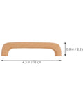 4Pcs Beech Wood Drawer Pulls For Cabinets And Dressers Modern Kitchen Hardware Screws Included Unfinished Wooden Pull 4.3x0.8 in