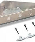 Triangular Shower Bench 17x17x24 With 400 Lb Capacity, Silver Finish, Hardware Included, Install Before Or After Tile